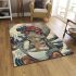 Frog character with traditional area rugs carpet