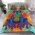 Frog cute cartoon design vibrant colors bedding set