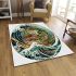 Frog eating ramen with traditional area rugs carpet