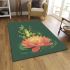 Frog on a lily pad jumping into a pink lotus flower cartoon area rugs carpet