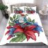 Frog sitting on lily flower bedding set