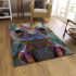 Frog with big eyes symmetrical face area rugs carpet