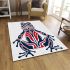 Frog with blue and red colors area rugs carpet