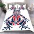 Frog with blue and red colors bedding set