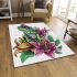 Frog with lily flower on its back area rugs carpet