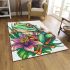 Frog with lily flower on its back area rugs carpet