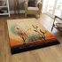 Futuristic ecosystem harmony area rugs carpet