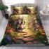 Garden stroll with furry friend bedding set