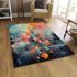 Geometric layers building depth and complexity with vibrant shapes area rugs carpet