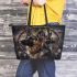 German shepherd dogs and dream catcher leather tote bag