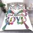 God family love a colorful butterfly bedding set