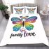 God family love a colorful butterfly bedding set