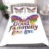 God family love a colorful butterfly bedding set