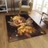 Golden daired fairy with butterflies area rugs carpet