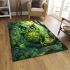 Green owl cartoon area rugs carpet