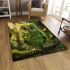 Green owl cartoon area rugs carpet