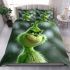 Grinchy cartoon smile show toothless 3d bedding set