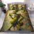 Grinchy smile and dancing skeleton king bedding set