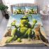 Grinchy with black sunglass drink juice fruit bedding set