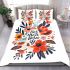 Happy mother's day colorful floral bedding set