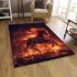 Horse fiery red mane and tail area rugs carpet