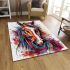 Horse head in the style of brush strokes area rugs carpet