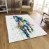 Horse splashes and drips with colors area rugs carpet