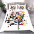 Incorporating elements like geometric shapes bedding set