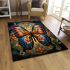 Intricate floral butterfly elegance area rugs carpet