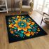 Intricate vibrant mandala design area rugs carpet