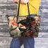 Japaness ninja and dream catcher leather tote bag