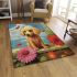 Labrador puppy's window view area rugs carpet