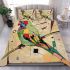 Lines to create patterns around parrot itself bedding set