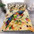 Lines to create patterns around parrot itself bedding set