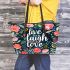 live laugh love Leather Tote Bag