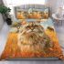 Longhaired british cat in african savannah adventures bedding set