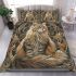 Longhaired british cat in art nouveau inspired portraits bedding set