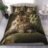 Longhaired british cat in artistic portraits bedding set