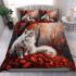 Longhaired british cat in autumn parks bedding set