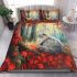 Longhaired british cat in autumn parks bedding set