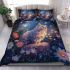 Longhaired british cat in celestial gardens bedding set