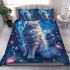 Longhaired british cat in celestial gardens bedding set