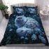 Longhaired british cat in celestial gardens bedding set