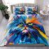 Longhaired british cat in contemporary art scenes bedding set