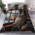 Longhaired british cat in cozy winter cabin retreats bedding set