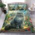 Longhaired british cat in enchanted carnival bedding set