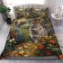 Longhaired british cat in enchanted cottage gardens bedding set