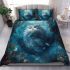 Longhaired british cat in enchanted waterways bedding set