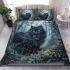 Longhaired british cat in enchanted woodlands bedding set