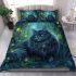 Longhaired british cat in ethereal starlit glades bedding set